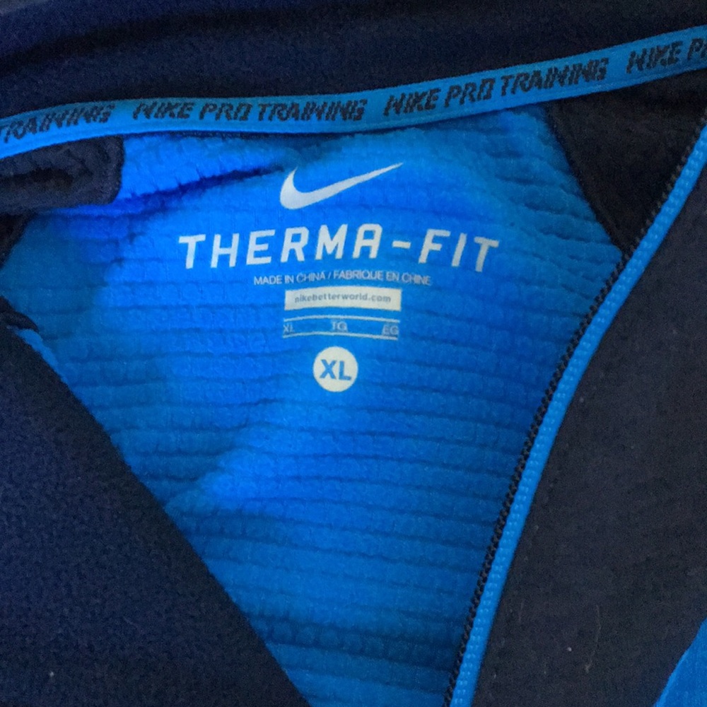 MENS XL NIKE FULL ZIP BLUE AND NAVY JACKET - Picture 3 of 6